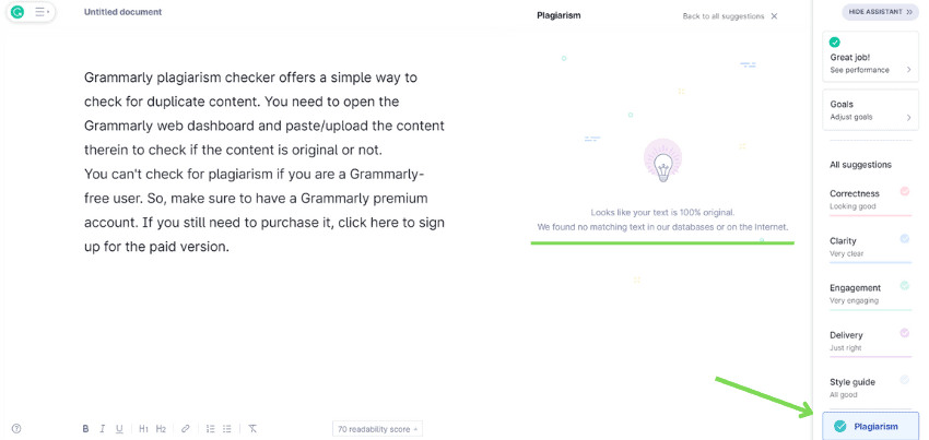 Grammarly Plagiarism Detector